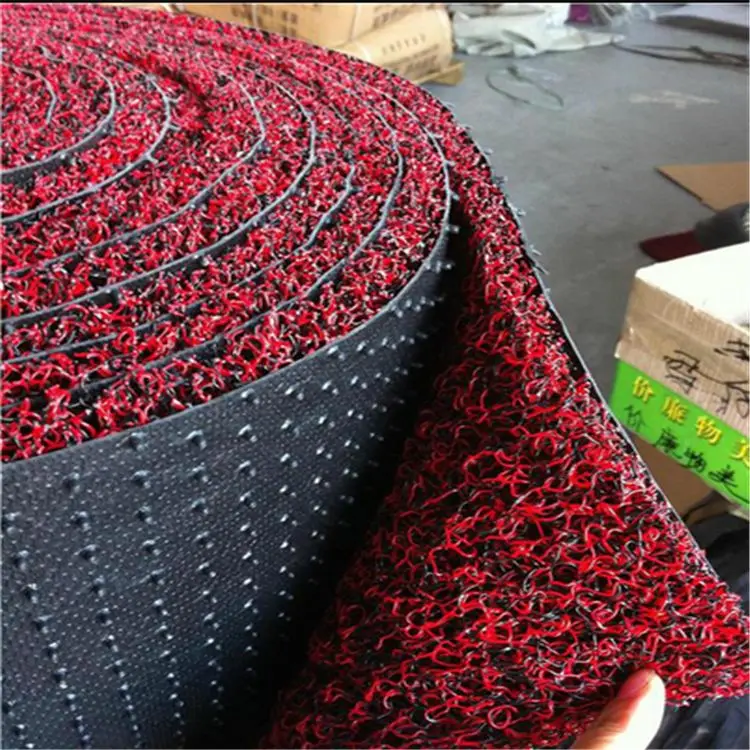 Spaghetti PVC door mat /plastic noodle floor mat/ coil mat for car in rolls