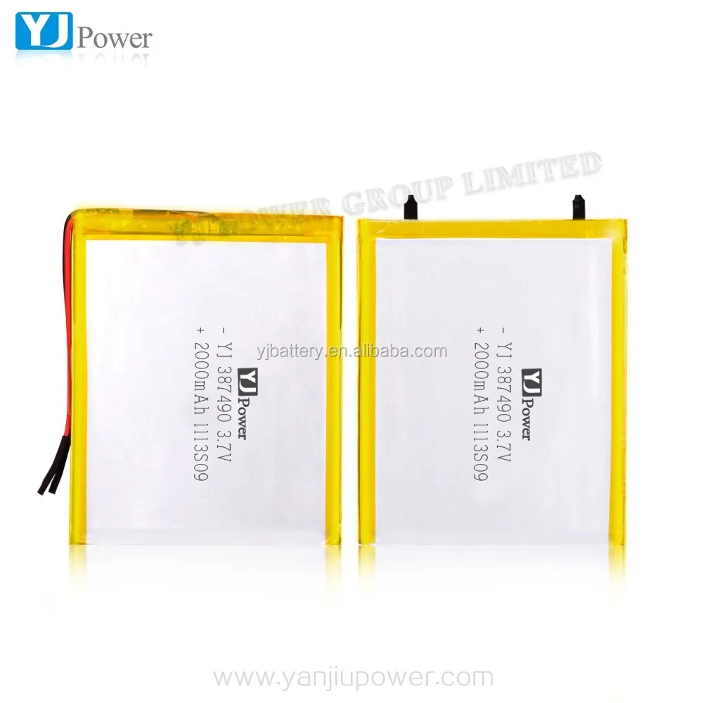 Deep cycle battery wholesale lipo battery 387490 3.7v 2000mah lipo battery