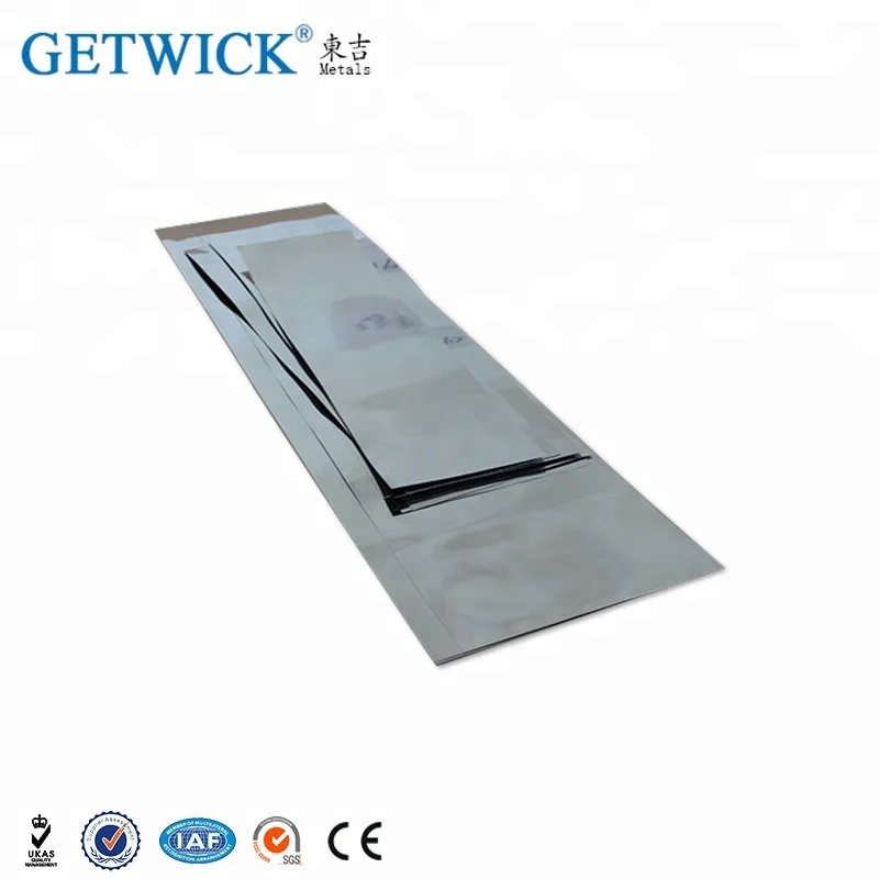 Hot Rolling tungsten thin plate ASTM B760 tungsten foil for Sale