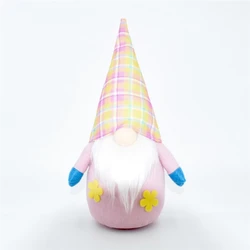 Custom High Quality Nordic Ornament Easter Decoration Gifts Fabric Crafts Elf Dwarf Pink Plush Gnome For Spring Decor