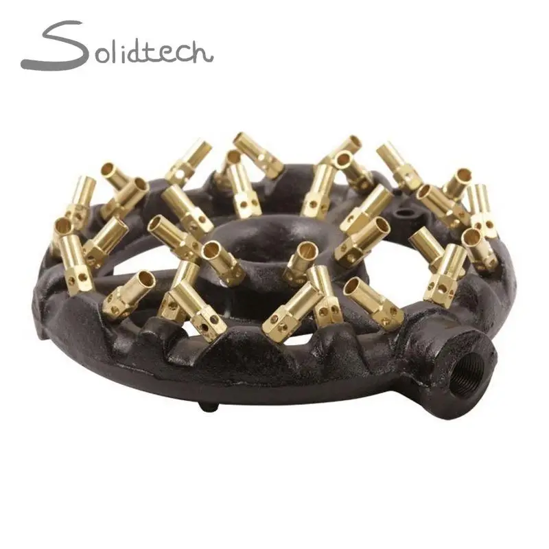 
32 Brass Nozzles Top Quality Cast Iron LP Gas 10 Inch Jet Burner 
