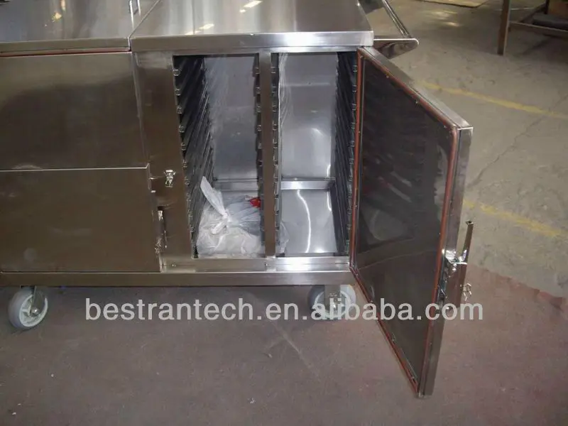 
BT-SFT003 hospital stainless steel mobile food carts electric meal food trolley cart warmer transport trolleys for sales 