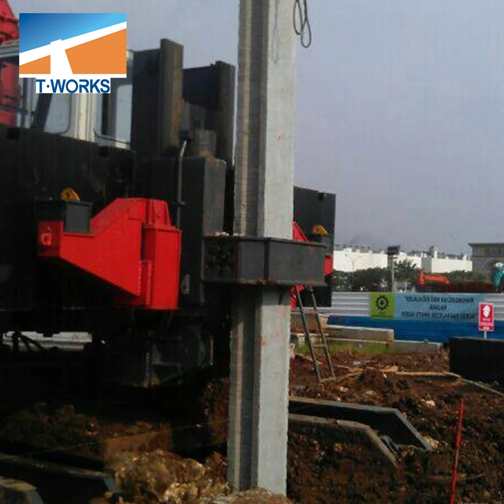
New mini small hydraulic pile drivers and piling machine for construction foundation to press the pile without noise 