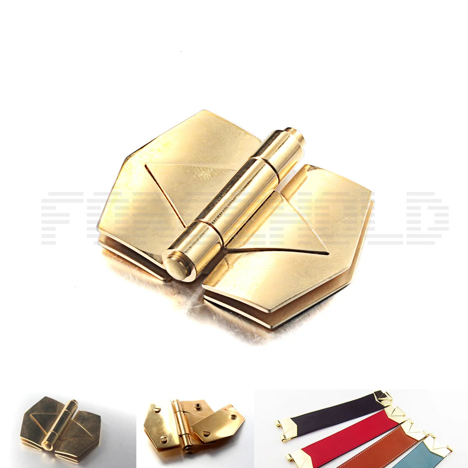 Stainless steel butterfly structure spring button buckle leather bangle custom design