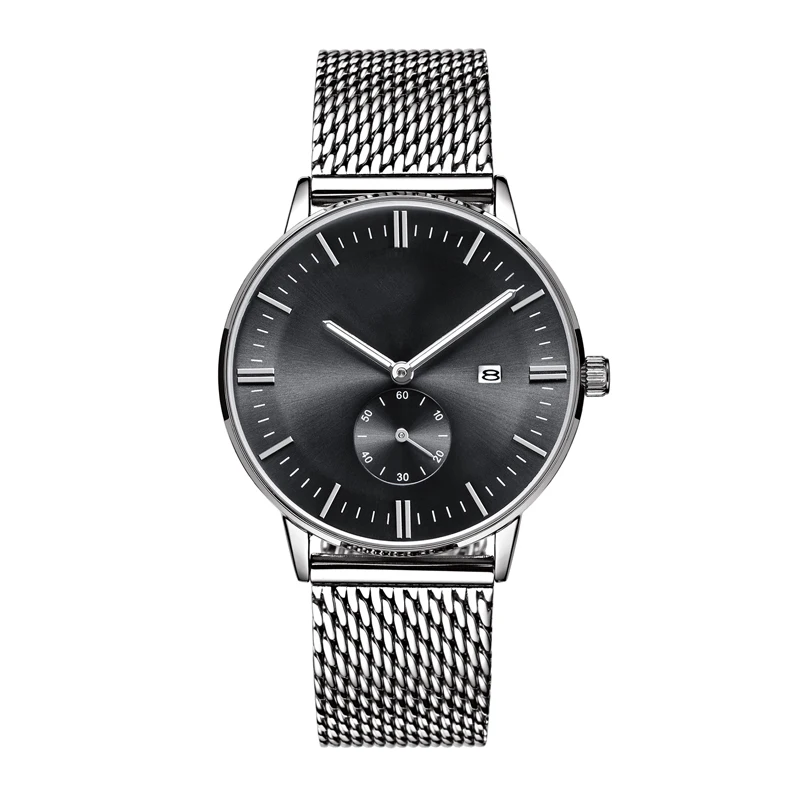 Топ 10 пользовательских циферблата с сетчатым ремешком минималистичный стиль Япония movt кварцевые часы из нержавеющей стали брендовые