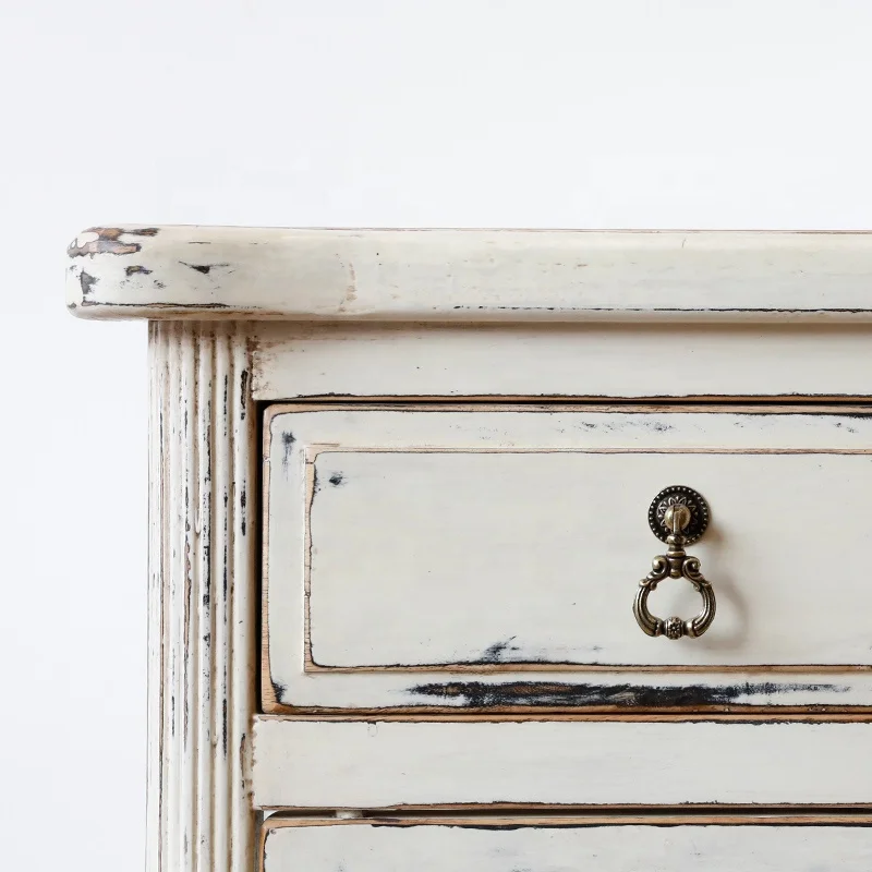 Retro cabinet taylor wood furniture Bespoke customizable furniture Vintage Distress Paint Glossy Storage Sideboard