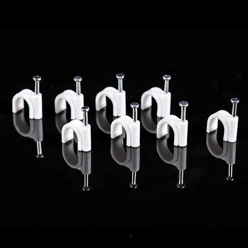 PP PE flat and round nail cable clips with high quality