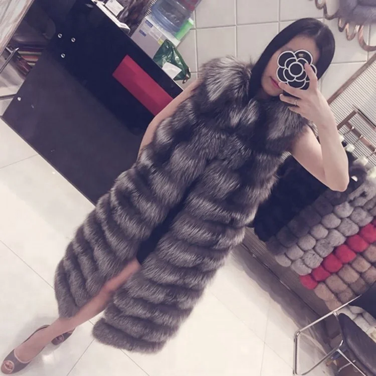 Wholesale High-grade Loose Casual Royal Knitted Rabbit Fur Vest