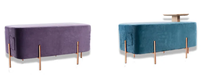 Wholesale price Elephant Long Bench Stainless Steel Stool & ottoman