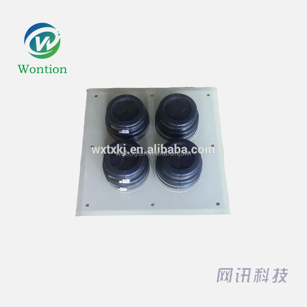 
high quality Aluminum feeder window/best price 4 holes aluminum cable wall entry 