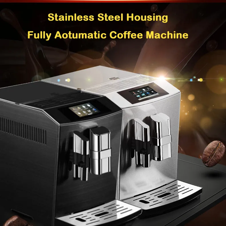 one touch cappuccino black&silver commercial fully automatic coffee machine
