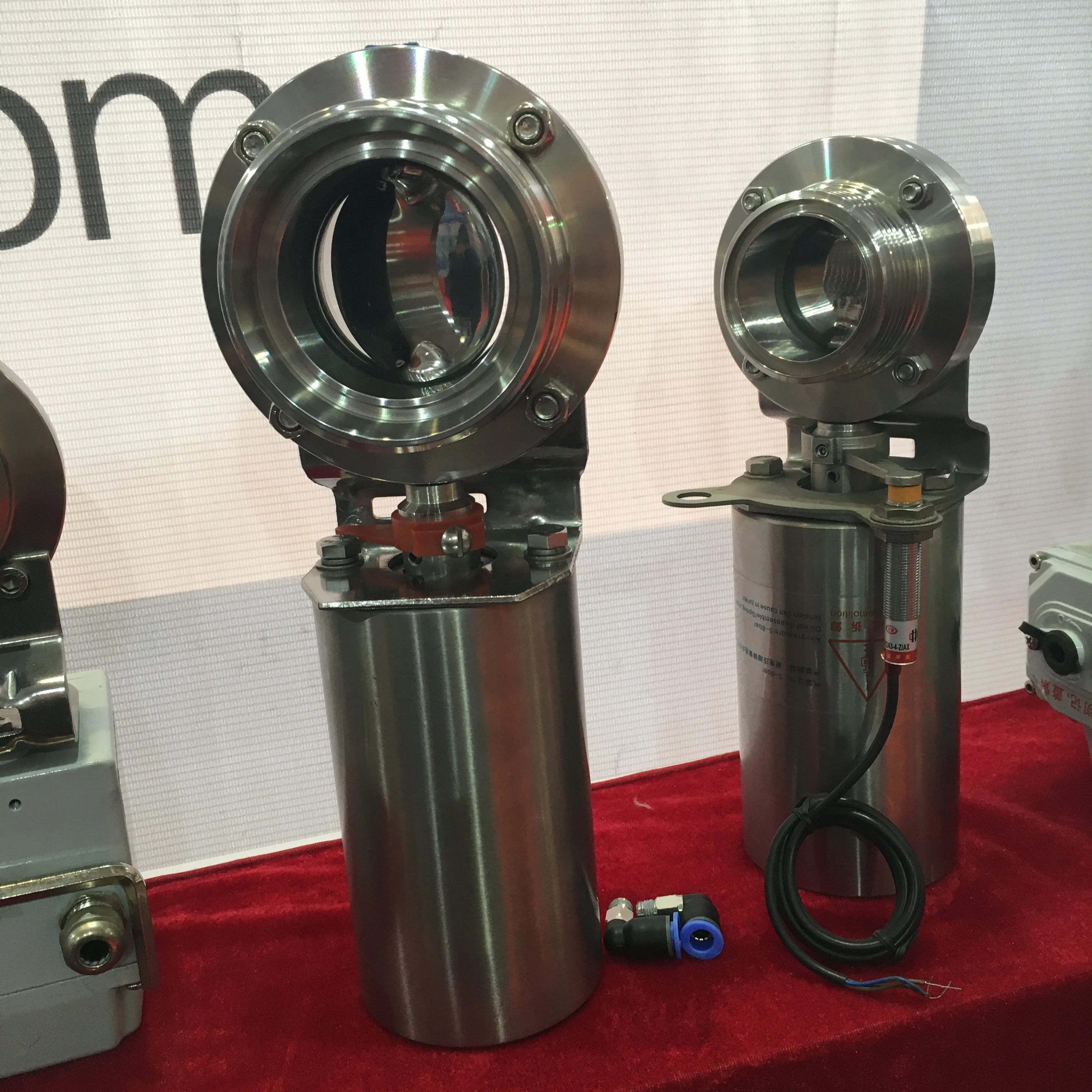 Stainless Steel SS304 union completely butterfly valve Electric actuator