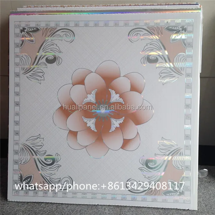 pvc ceiling 60X60 hot stamping square roof panel in Sri Lanka