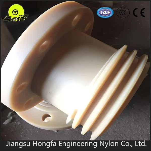 PA6 mc Nylon Flange Bush casting nylon bushing with high wear resistance