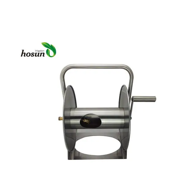 Портативная сверхпрочная катушка из нержавеющей стали для садового шланга