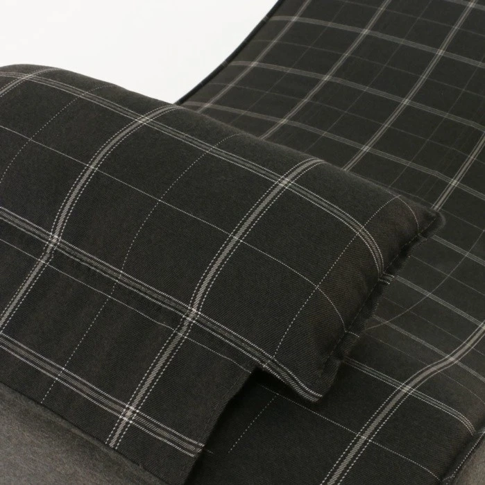 Outdoor wave model fabric covered sun lounger