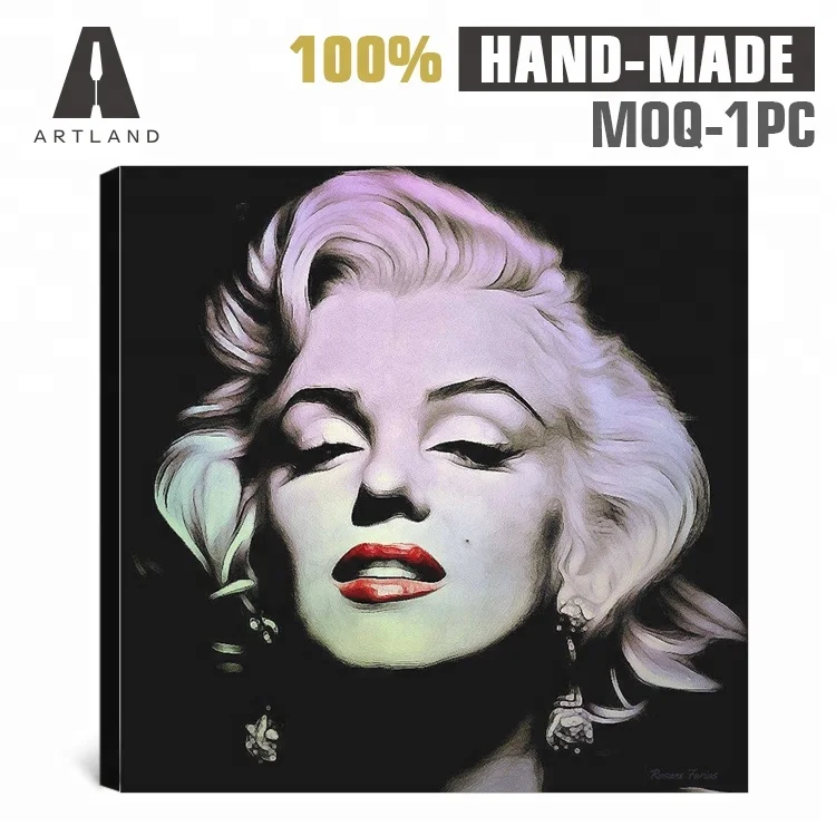 Hand painted Marilyn Monroe famous women head portrait oil paintings by skillful artist