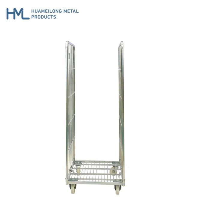 2 стороны Q235 мягкая сталь складная металлическая проволочная сетка оцинкованная вращающаяся клетка тележка на продажу