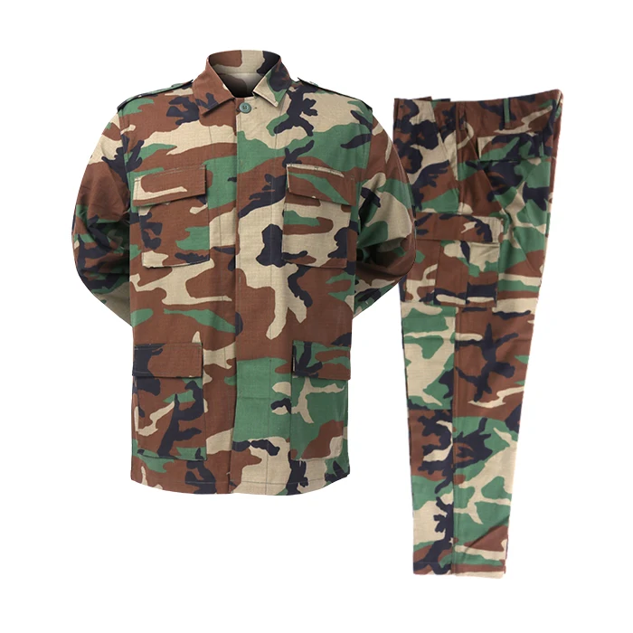 AA002 Camouflage Clothing Tactical Uniform Combat Hunting Suit BDU Training Jacket&pants Battle Dress Uniform