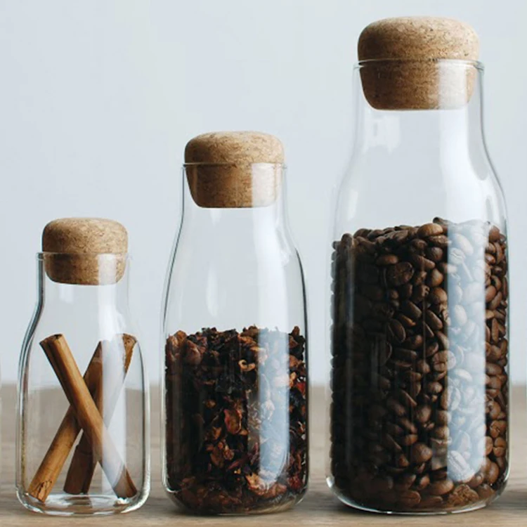 
Healthy Glass Storage Jar With Cork Lid Decorative Glass Storage Bottles With Wooden Lid 