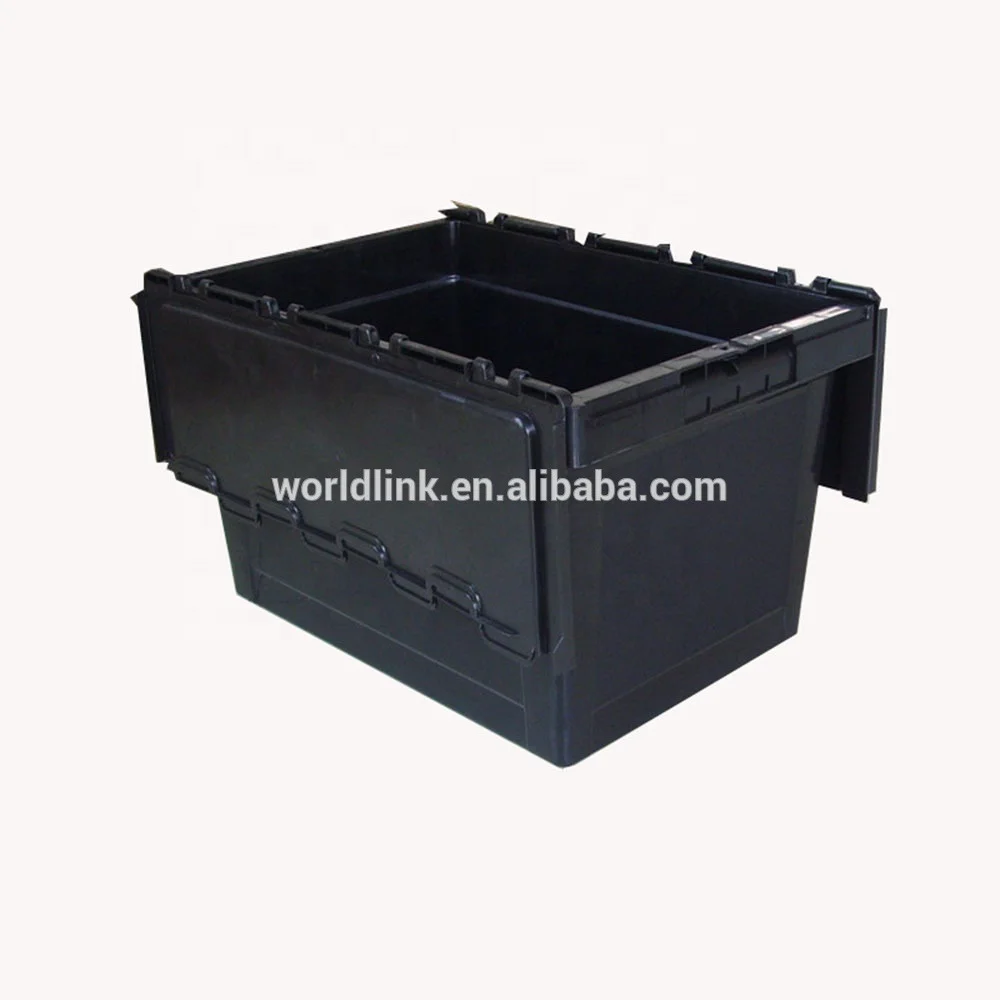 With Lid Transport Moving Plastic Tote Box For Sale