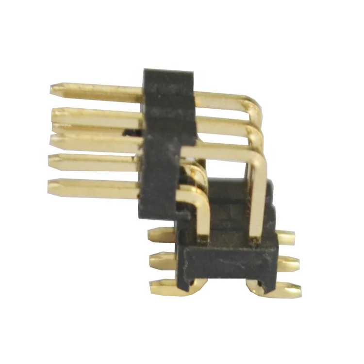 PA6T 2,54 мм под прямым углом 2 Ряд SMT, пиновый Мужской фосфористой бронзы контактный разъем