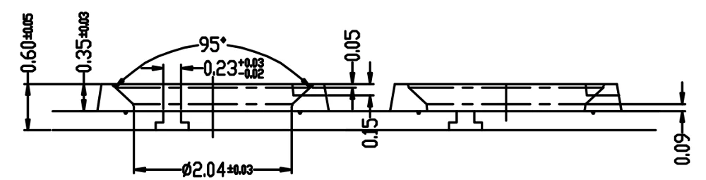 High Efficiency SMD 3030 0.5W 1W 120-130lm Sanan Chip LED