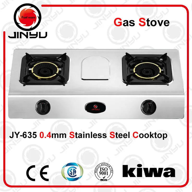 продажи горячих 2 горелки 0.4mm нержавеющей стали варочная kithcen техники газовая плита/газовая плита