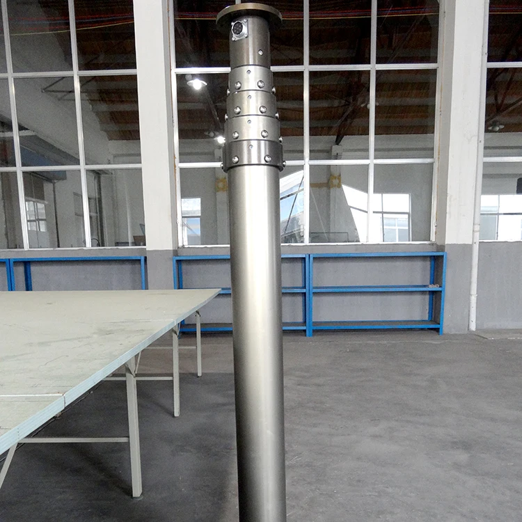 
Pneumatic telescopic mobile tripod hard anodizing light locking solar mast heavy 