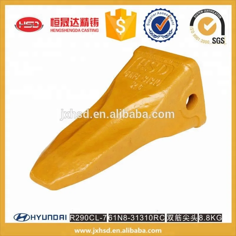 
excavator R290 replacement parts rock bucket teeth point 61N8-31310 