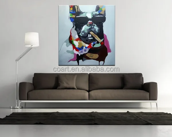 Hot Sales New Style Animal Dog Art Modern Oil Painting On Canvas