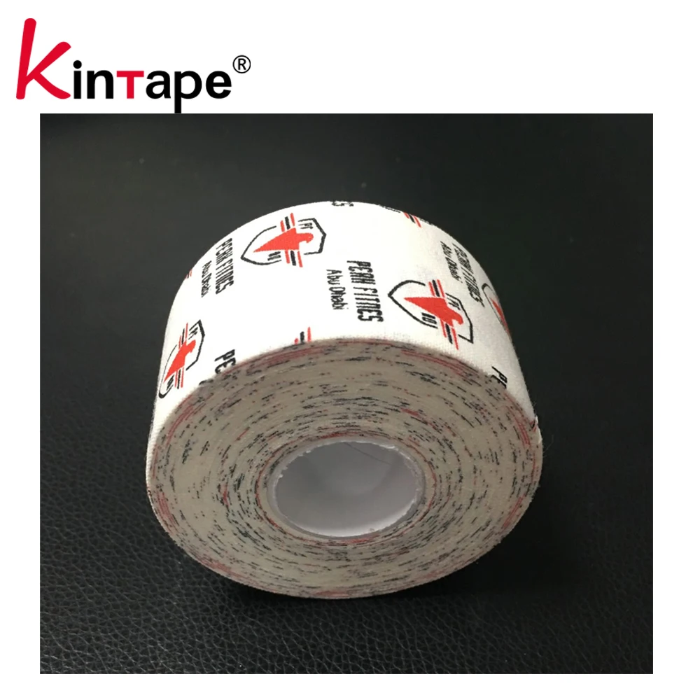 3.8cmx10m OEM Custom White Cut Edges / Zigzag Edges Zinc Oxide Sports Tape / Athletic Tape Roll For Sports Safety
