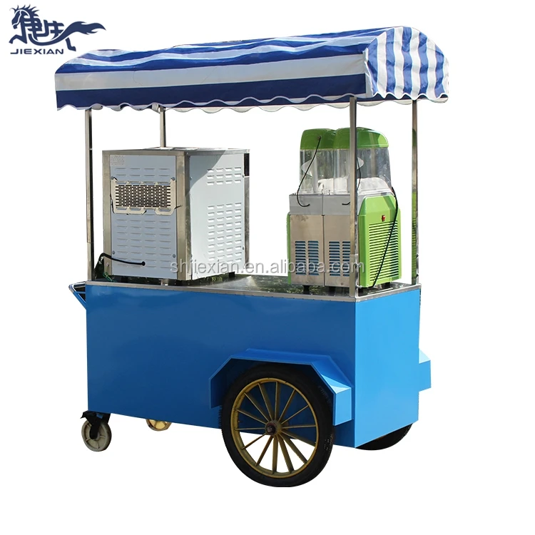 JX-IC160 Mobile hand push ice cream /juice  food cart for sale