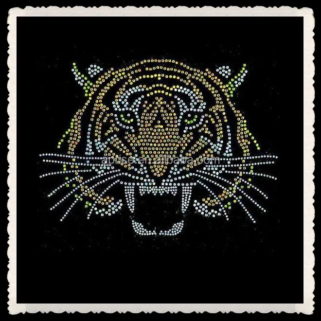 Горячая фиксация, стразы Aprise-голова тигра, термоперенос, дизайн утюга