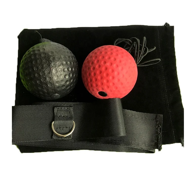 Hot Sell PU Soft Reflex Ball Rubber hard ball 3 pcs kit Fitness Boxing trainer Speed Ball With Head Band