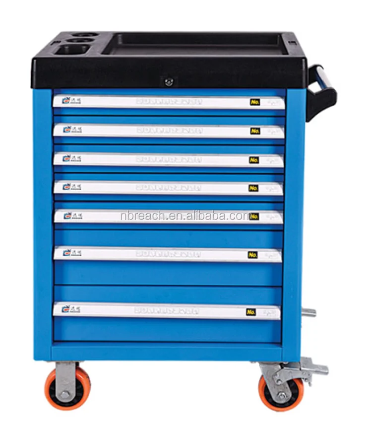 7 drawers tool cabinet with plastic top