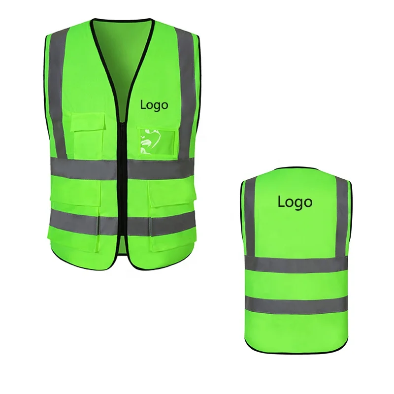 
High Visibility Multi-pockets Reflective Hi Vis Safety Vest For Workers 