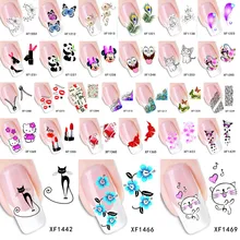 YZWLE 1 Conjunto DIY Decalques de Impressão de Transferência da Água Adesivos de Unhas Arte Acessórios Para Salão de Manicure