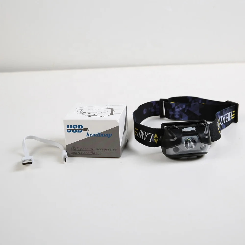 USB Rechargeable Headlamp Flashlight - 160 Lumen,  Super Bright White Led Light, Easy to Use, Headlight for Camping & Running