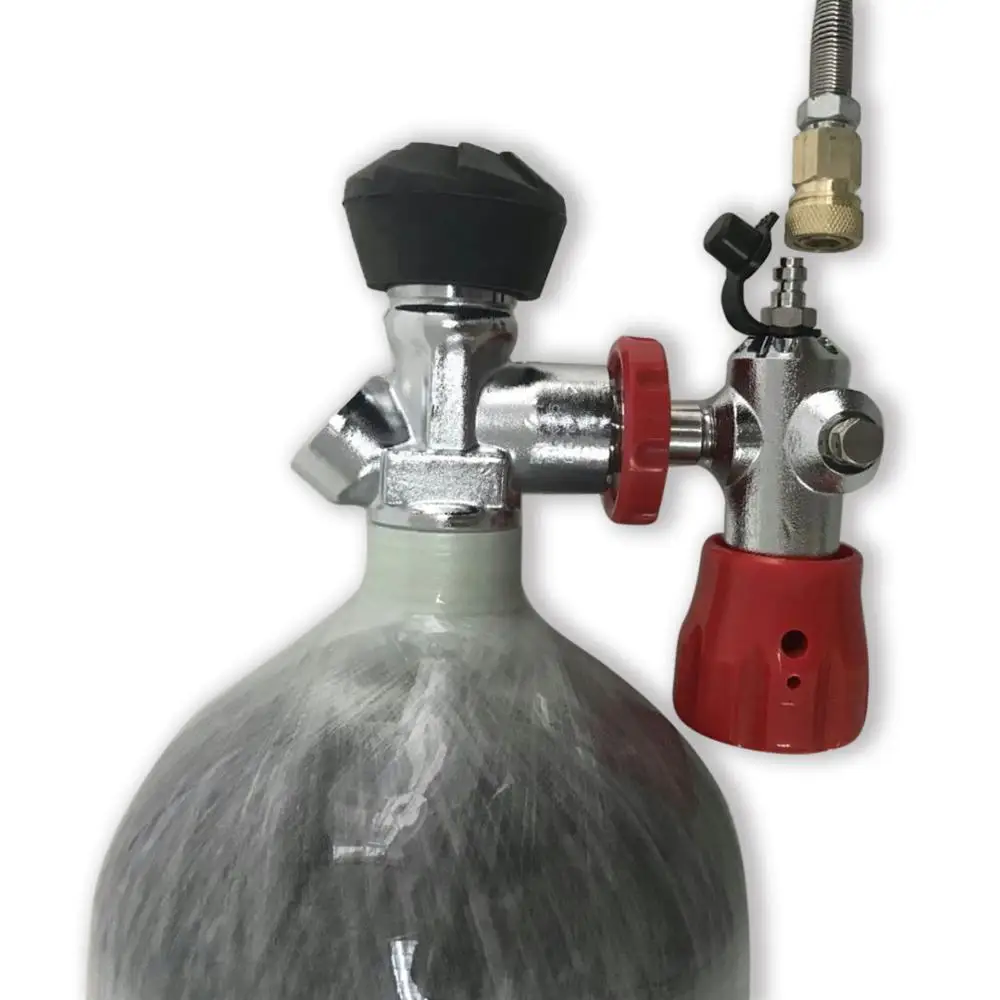 6.8L Carbon Fiber Cylinder CE Valve And Filling station Scuba Diving Oxygen Tank