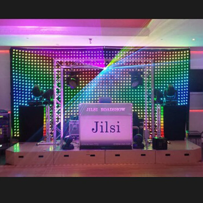 Indoor flexible led video curtain display for stage backdrop dj screen