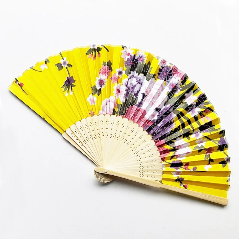 Japanese Wedding Bamboo Silk Hand Fan Wedding Invitation Fan
