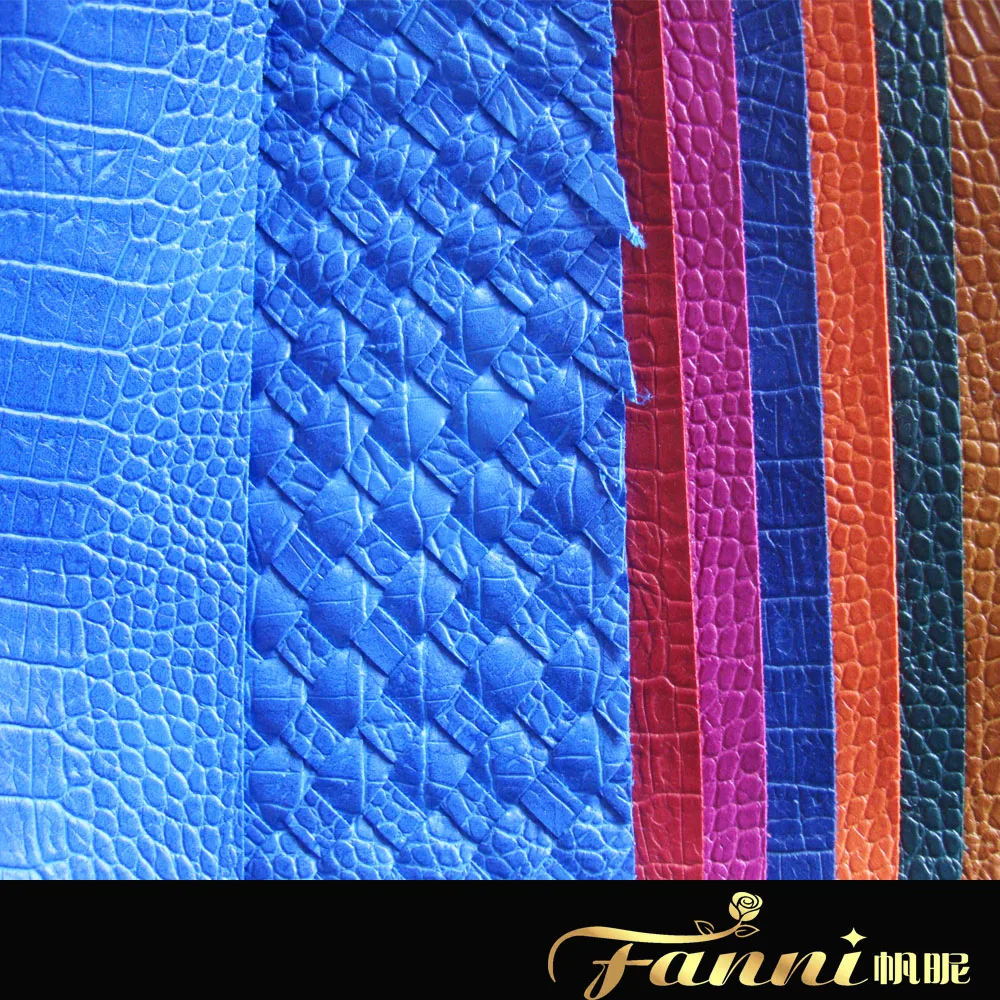 
glitter crocodile pu leather/Glitter Crocodile Skin PU synthetic Leather 