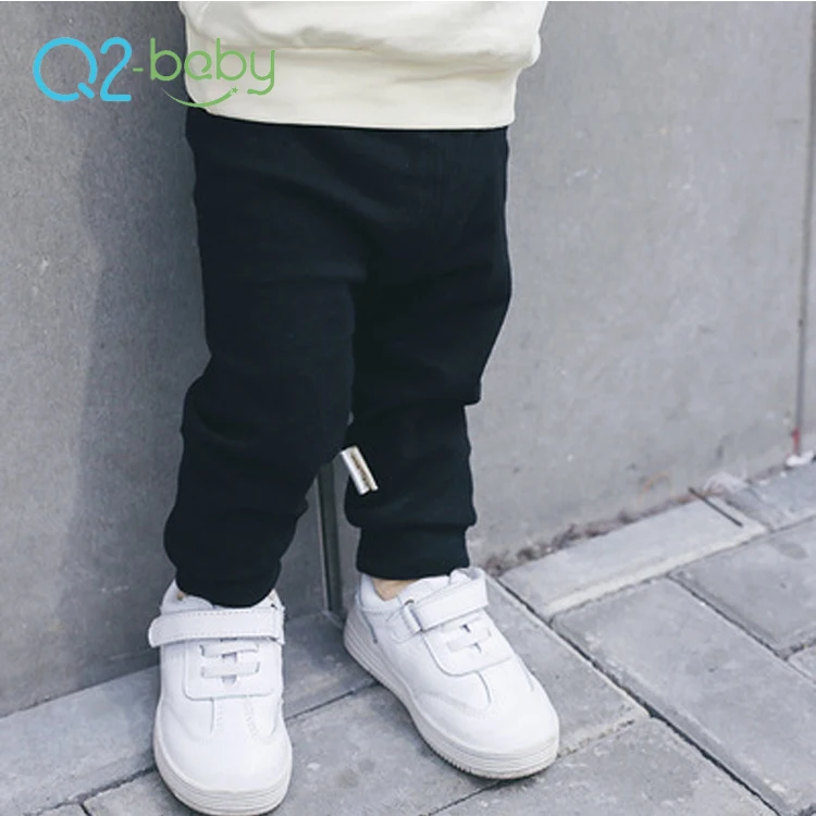 
Q2-baby Solid Colored Infants Long Leggings Plain Cotton Baby Girl Clothes Pants 