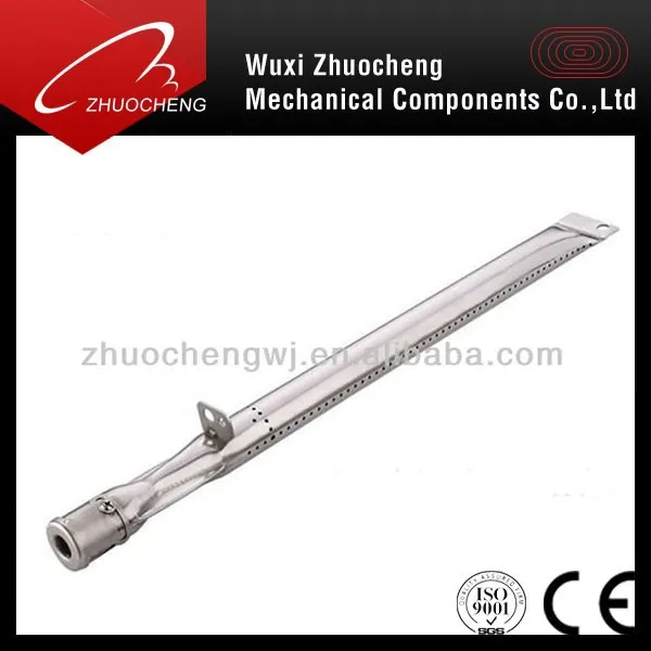 Straight tubular grill burner, virous options