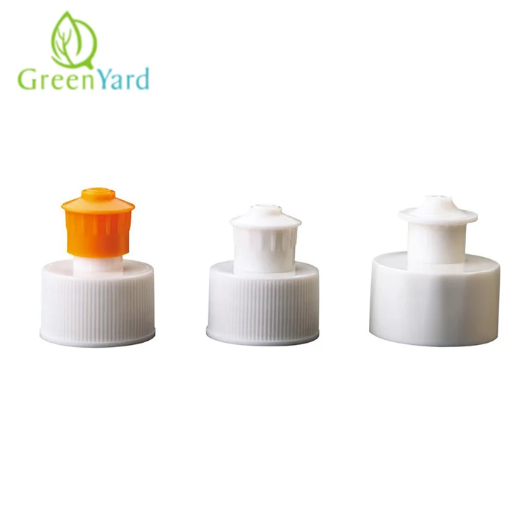 20mm 24mm 28mm Custom bottle plastic cap push pull caps pull push