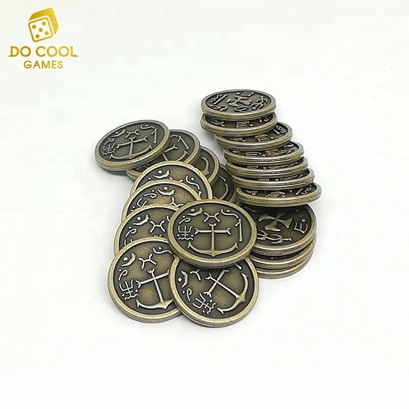 Factory wholesale antique custom design metal coins for board game