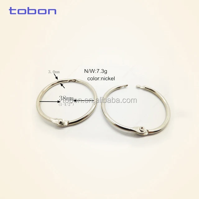 school card ring 20mm to 80mm different size nickel book ring book binding ring