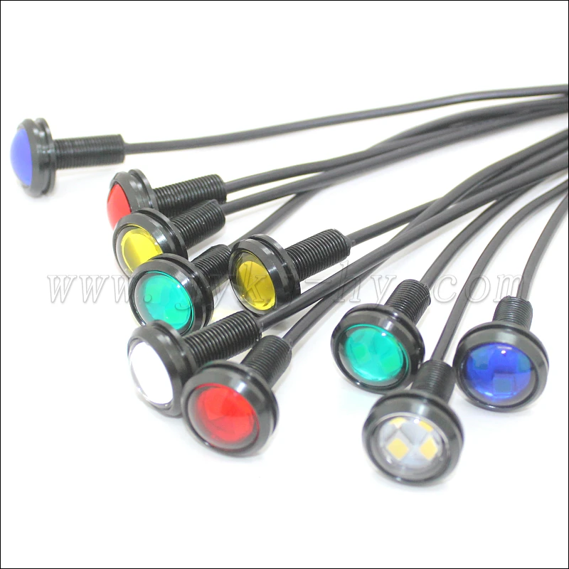 High Power LED eagle eyes 2 X Bolt on Screw LED Mini Eagle Eye Parking Daytime Driving Tail Light Backup DRL Fog Lamp Car Light