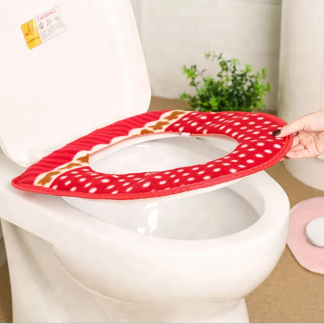 High quality reusable toilet seat cover / fabric toilet seat cover / warm toilet seat cover